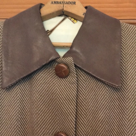 Mark Eisen size 6 wool and leather jacket USA - Picture 3 of 15